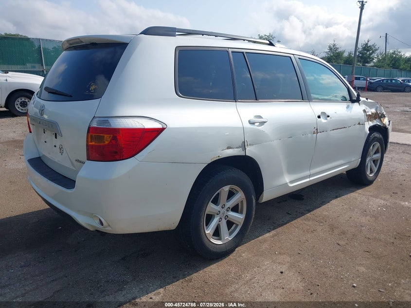 Vin: 5tdbk3ehxas007460, lot: 46223485, toyota highlander base v6 20104