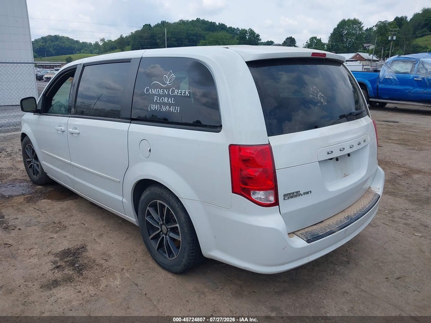 Vin: 2c4rdgbgxgr227274, lot: 46223506, dodge grand caravan se plus 20163
