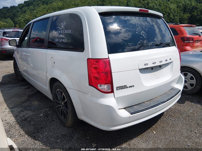 Vin: 2c4rdgbgxgr227274, lot: 46223506, dodge grand caravan se plus 20163