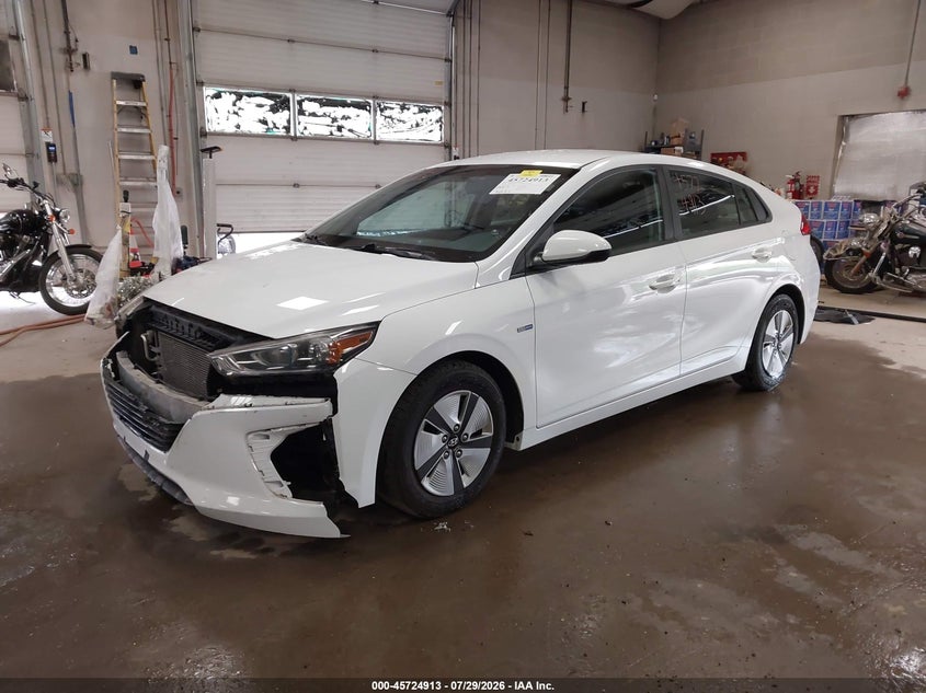 Vin: kmhc65lc0ku129085, lot: 46223612, hyundai ioniq hybrid blue 20192