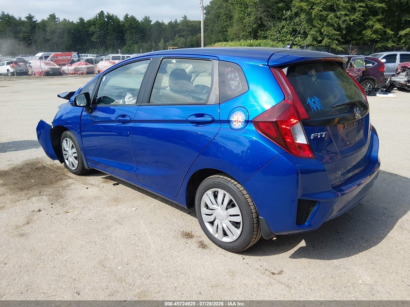 Vin: jhmgk5h56gx005290, lot: 46223627, honda fit lx 20163