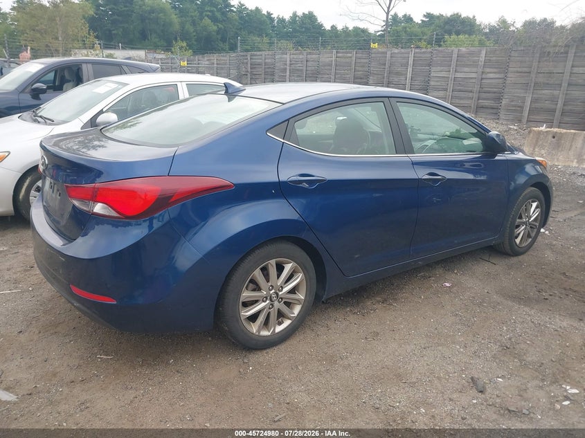 Vin: 5npdh4ae3fh554110, lot: 46223679, hyundai elantra se 20154