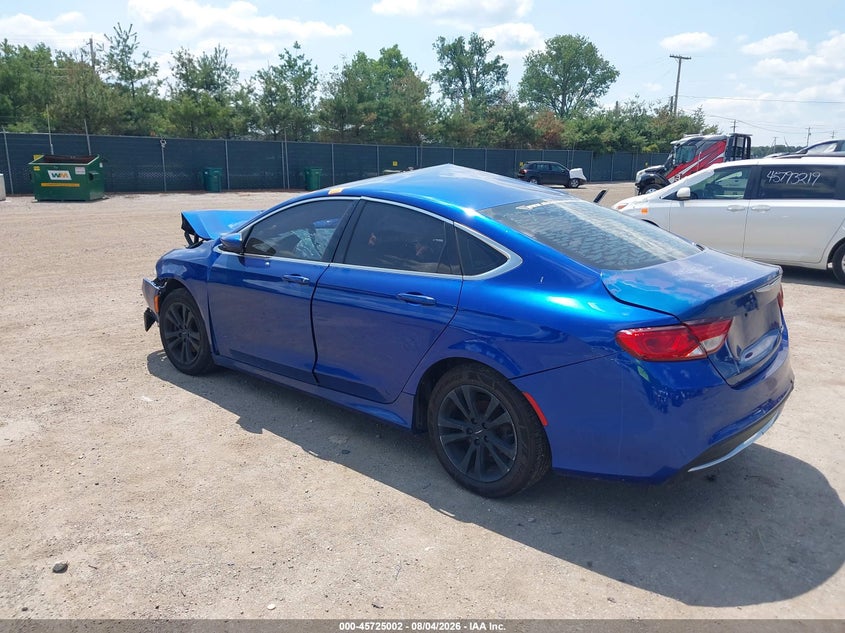Vin: 1c3cccab2gn165622, lot: 46223702, chrysler 200 limited 20163