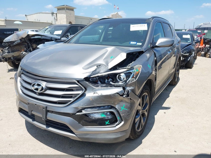 Vin: 5xyzw4la9hg407483, lot: 46223743, hyundai santa fe sport 2.0t ultimate 20172
