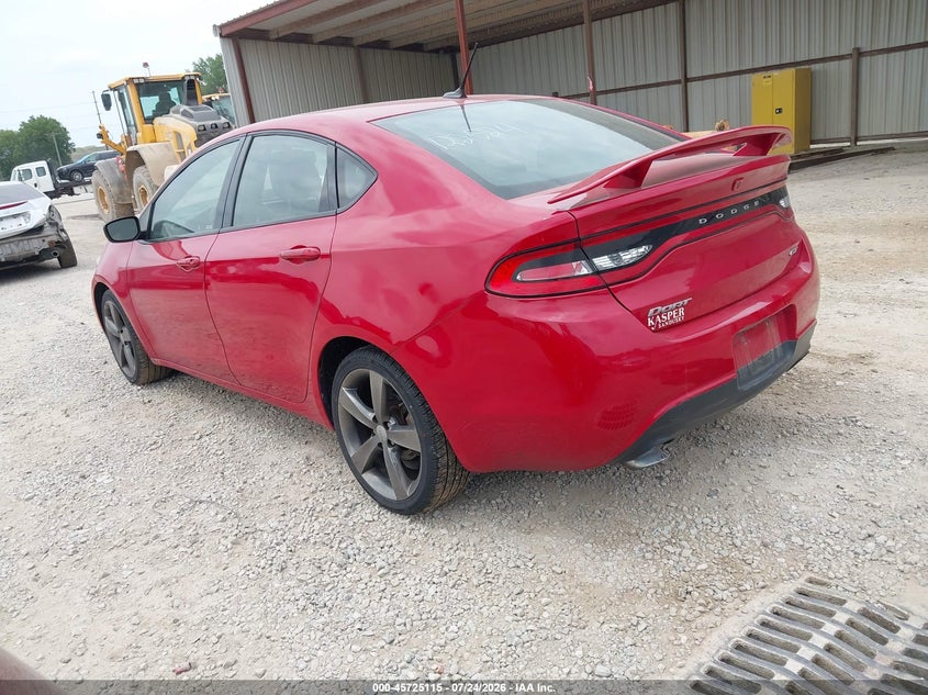 Vin: 1c3cdfeb9fd122523, lot: 46223814, dodge dart gt 20153
