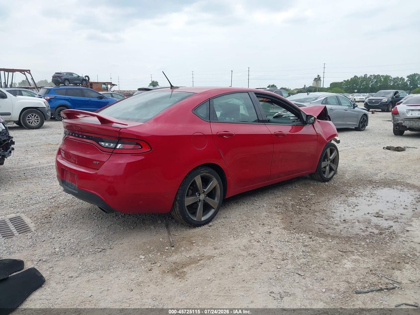 Vin: 1c3cdfeb9fd122523, lot: 46223814, dodge dart gt 20154