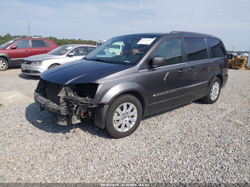 Vin: 2c4rc1bg2gr293754, lot: 46223836, chrysler town & country touring 20162
