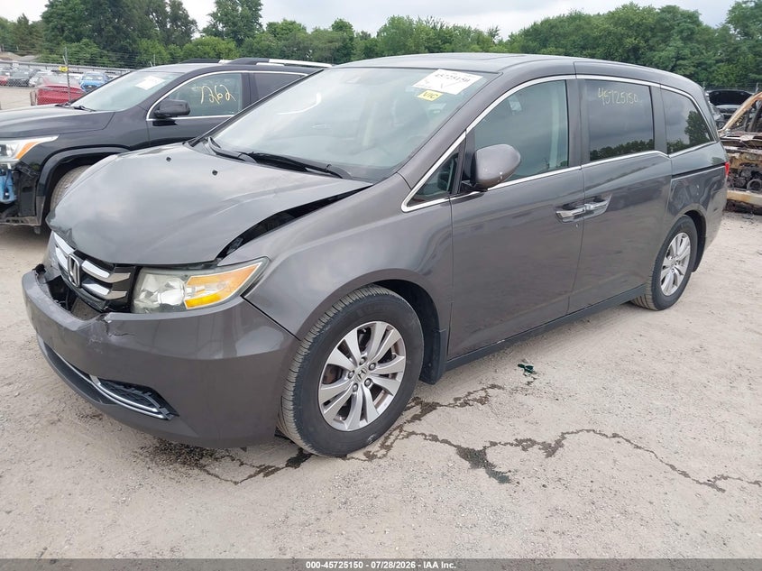 Vin: 5fnrl5h67eb045093, lot: 46223849, honda odyssey ex-l 20142