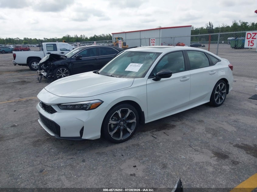 Vin: 2hgfe4f81sh342847, lot: 46223952, honda civic hybrid sport/sport touring 20252