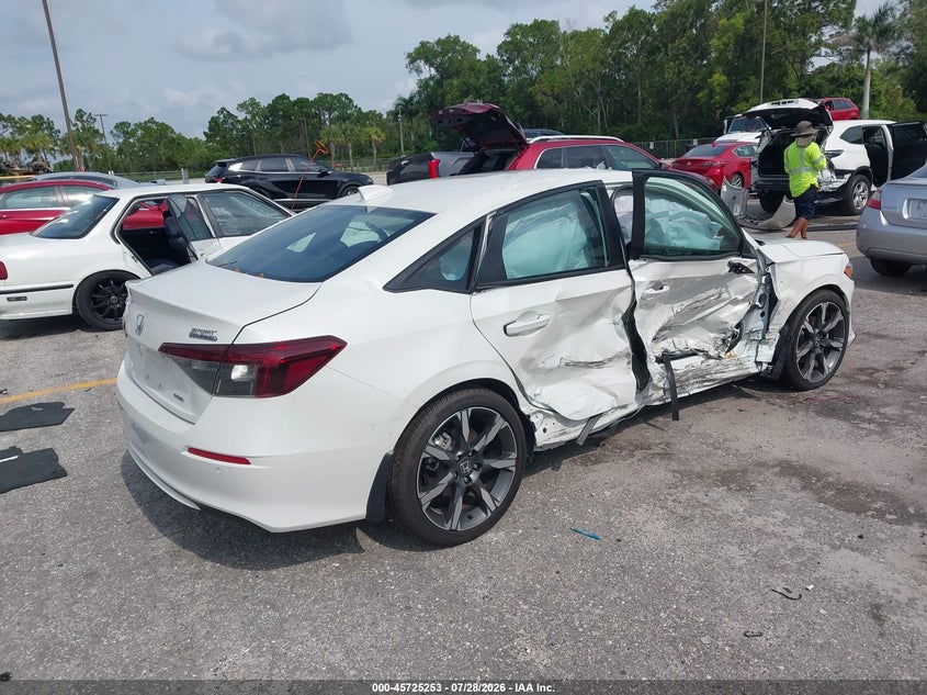 Vin: 2hgfe4f81sh342847, lot: 46223952, honda civic hybrid sport/sport touring 20254