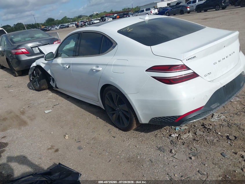 Vin: kmtg34ta0pu126218, lot: 46223964, genesis g70 2.0t rwd 20233