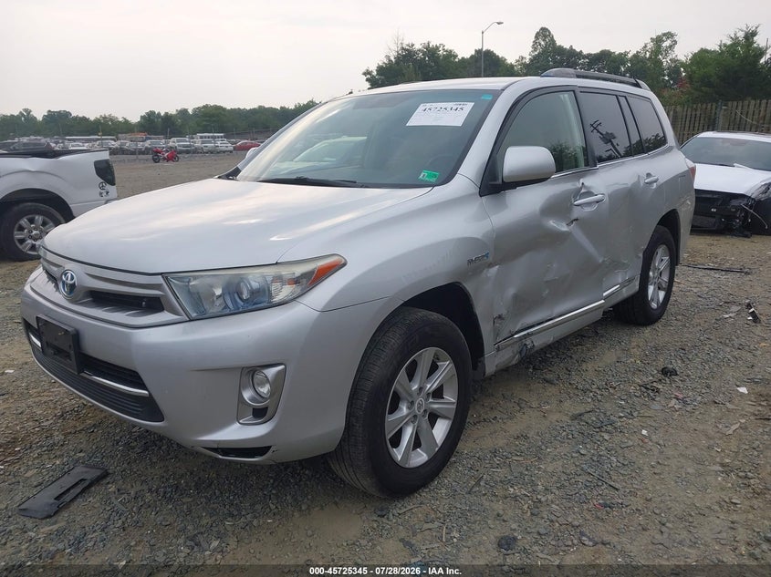 Vin: jtebc3eh1c2008290, lot: 46224044, toyota highlander hybrid base v6 20122