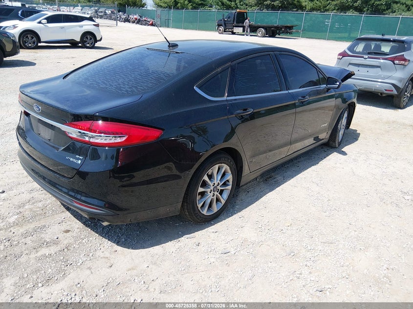 Vin: 3fa6p0lu7hr408730, lot: 46224057, ford fusion hybrid se 20174