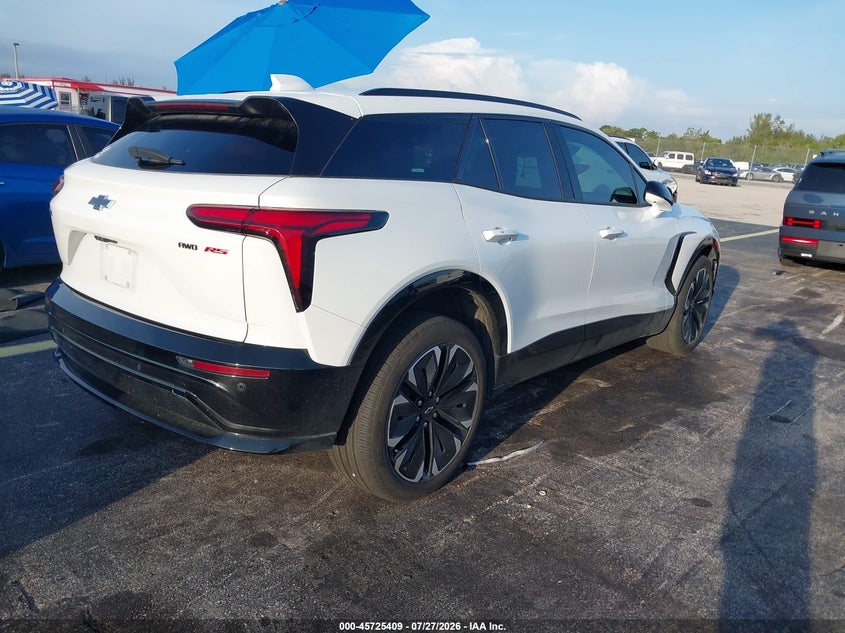 Vin: 3gnkdcrj7rs290843, lot: 46224108, chevrolet blazer ev eawd rs 20244