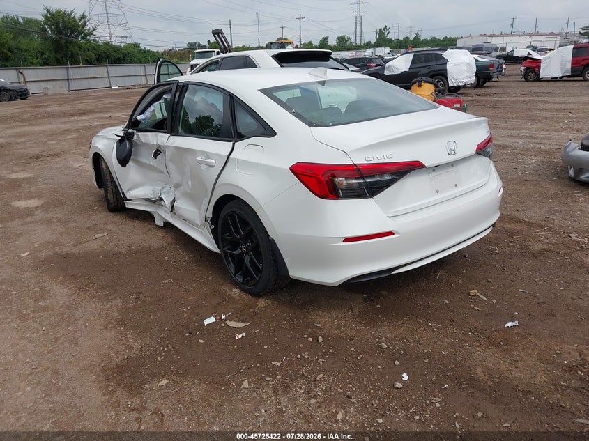 Vin: 2hgfe2f51ph510259, lot: 46224121, honda civic sport 20233