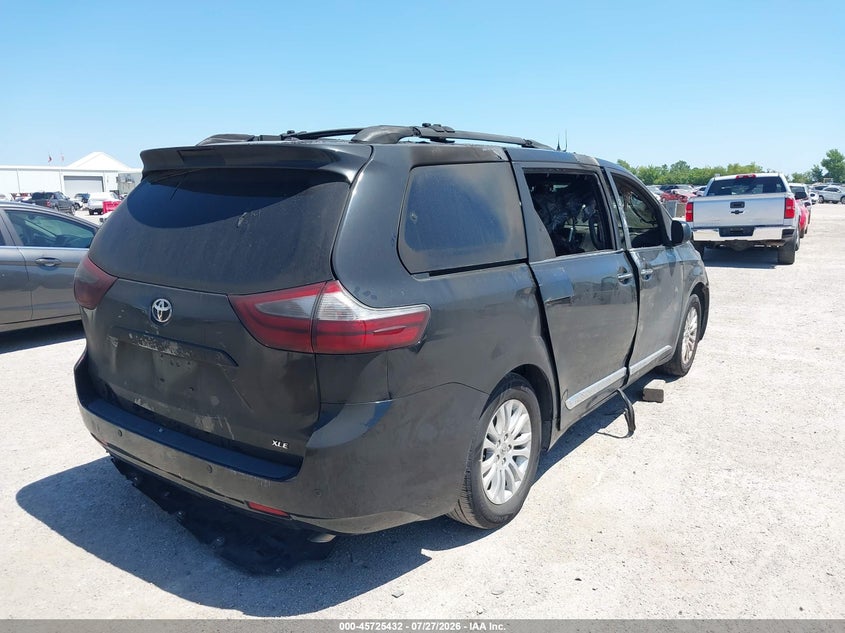 Vin: 5tdyk3dc8fs657816, lot: 46224131, toyota sienna xle 8 passenger 20154