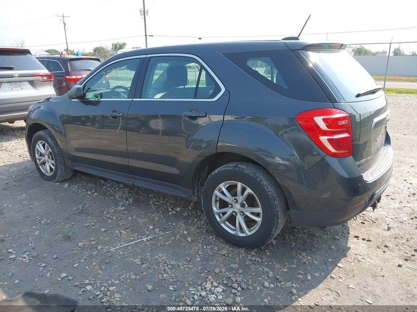 Vin: 2gnfleek8h6284190, lot: 46224174, chevrolet equinox ls 20173