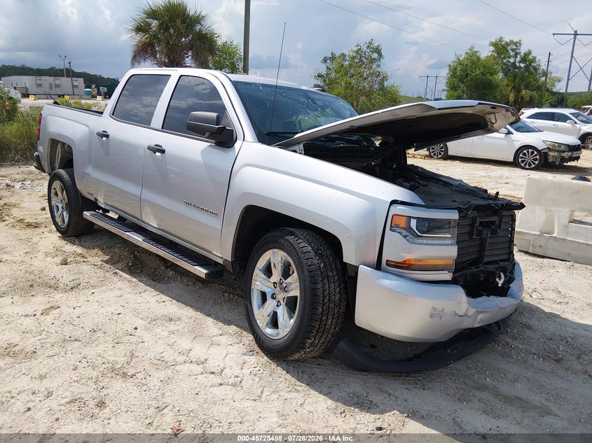 Vin: 3gcpcpec7jg610329, lot: 46224196, chevrolet silverado 1500 custom 2018 img_1