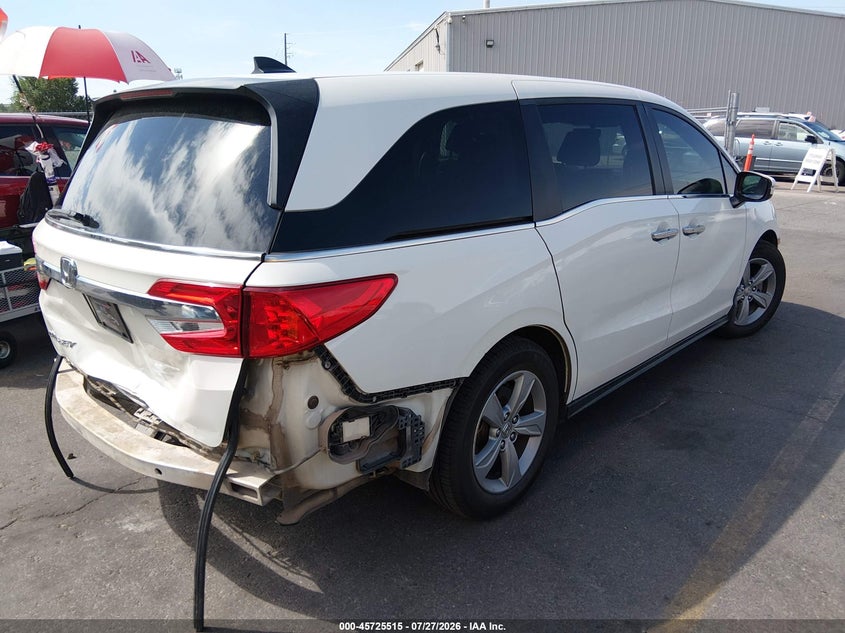 Vin: 5fnrl6h74jb005501, lot: 46224214, honda odyssey ex-l 20184