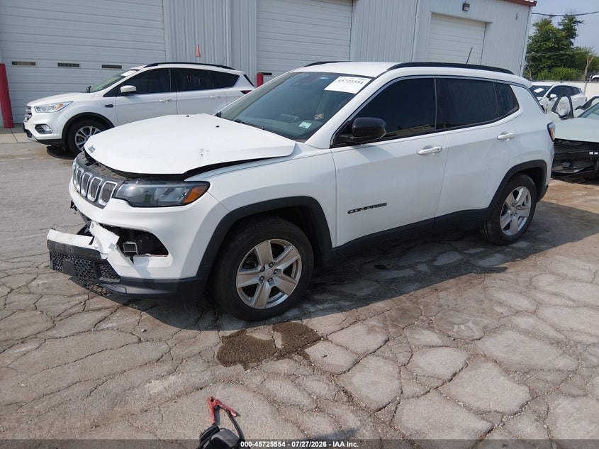 Vin: 3c4njcbb2nt137261, lot: 46224253, jeep compass latitude fwd 20222