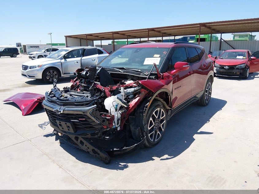 Vin: 3gnkbers6ss136950, lot: 46224275, chevrolet blazer fwd rs 20252