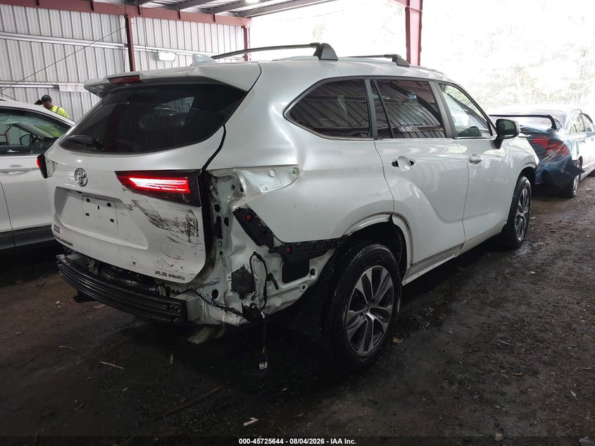 Vin: 5tdkdrbh4ps028489, lot: 46224343, toyota highlander xle 20234