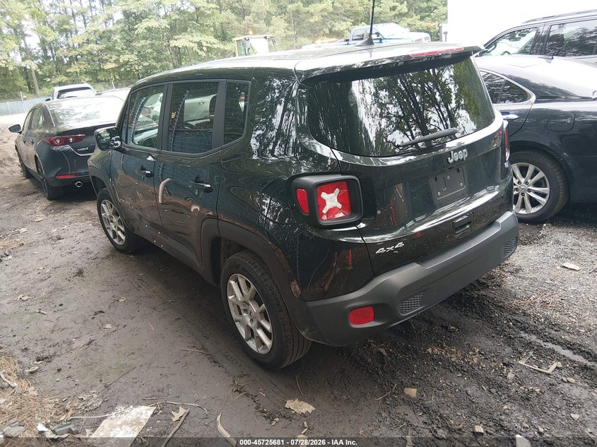 Vin: zacnjdb15ppp70678, lot: 46224380, jeep renegade latitude 4x4 20233