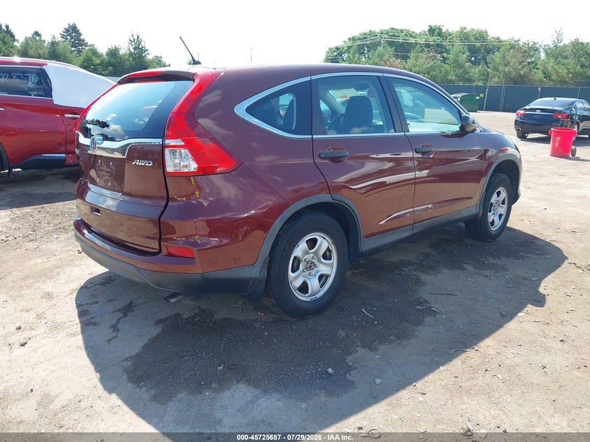Vin: 5j6rm4h34fl121133, lot: 46224386, honda cr-v lx 20154