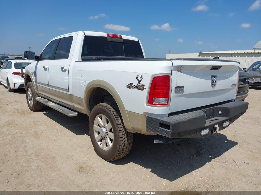 Vin: 3c6ur5gl8eg107330, lot: 46224425, ram 2500 longhorn 20143