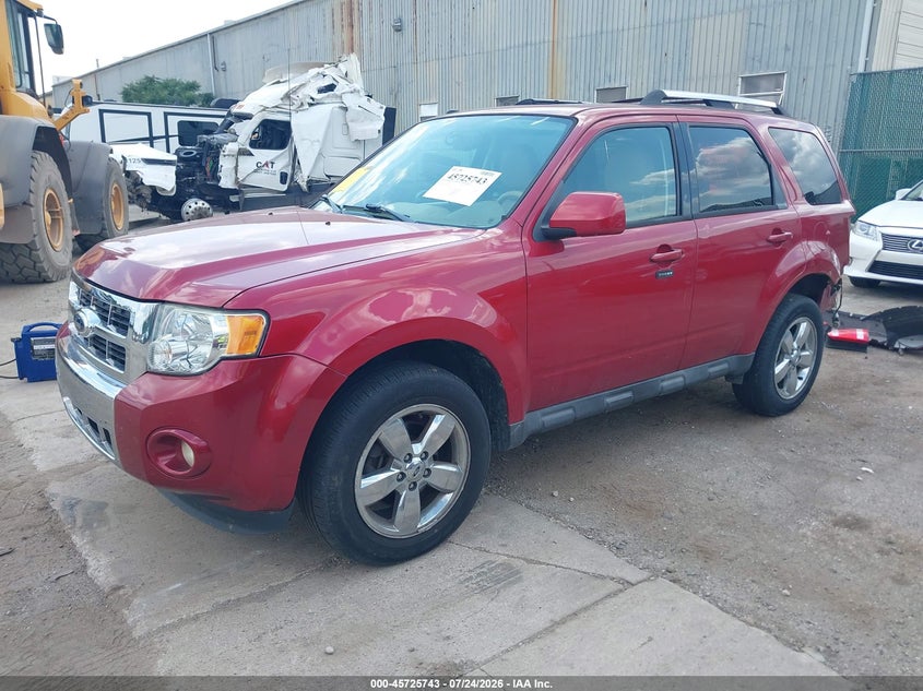 Vin: 1fmcu0e70bka21103, lot: 46224442, ford escape limited 20112