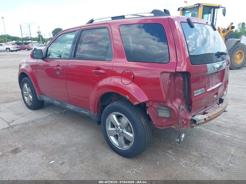 Vin: 1fmcu0e70bka21103, lot: 46224442, ford escape limited 20113