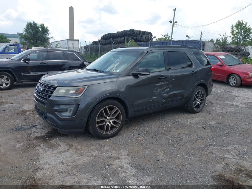 Vin: 1fm5k8gt6hgc59508, lot: 46224505, ford explorer sport 20172