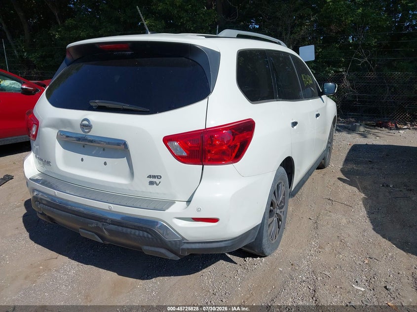 Vin: 5n1dr2mm5hc900933, lot: 46224527, nissan pathfinder sv 20174