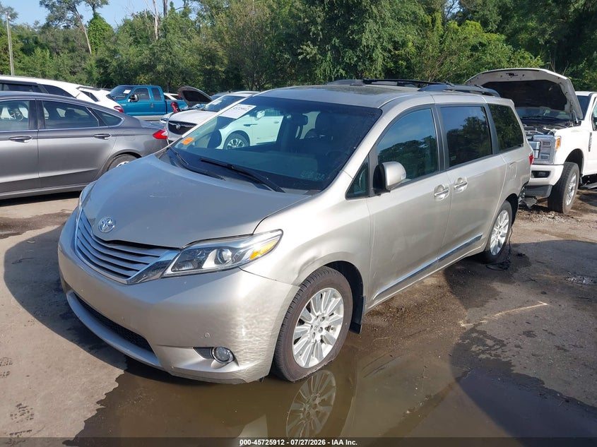 Vin: 5tddk3dc7fs115895, lot: 46224611, toyota sienna limited premium 7 passenger 20152