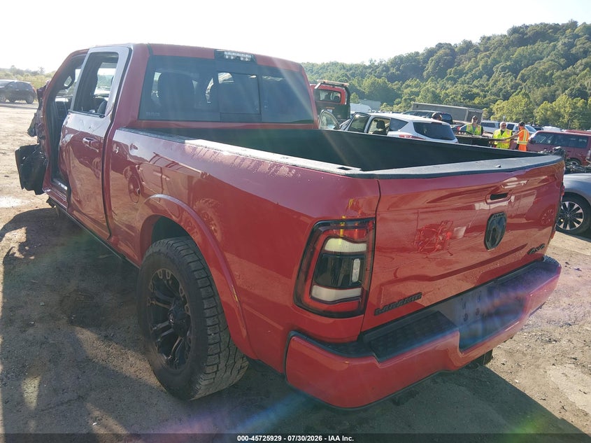 Vin: 3c6ur5fl8mg506822, lot: 46224628, ram 2500 laramie  4x4 6'4 box 20213