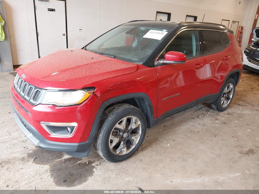 Vin: 3c4njdcb1kt812288, lot: 46224638, jeep compass limited 4x4 20192
