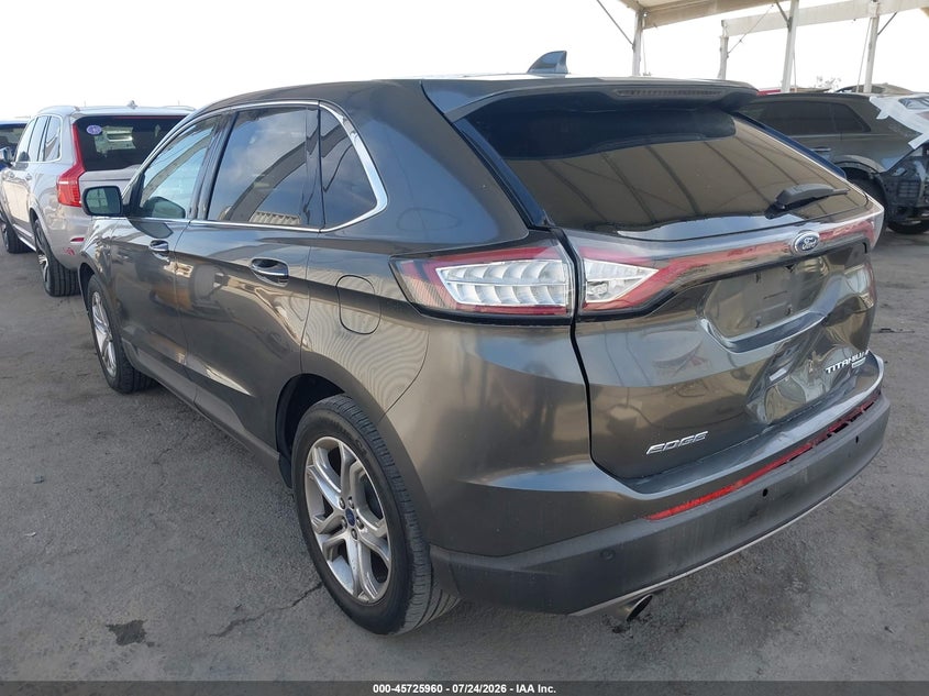 Vin: 2fmtk3k92fbc34535, lot: 46224659, ford edge titanium 20153