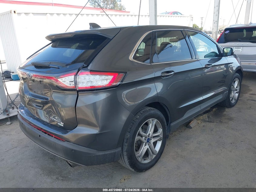 Vin: 2fmtk3k92fbc34535, lot: 46224659, ford edge titanium 20154