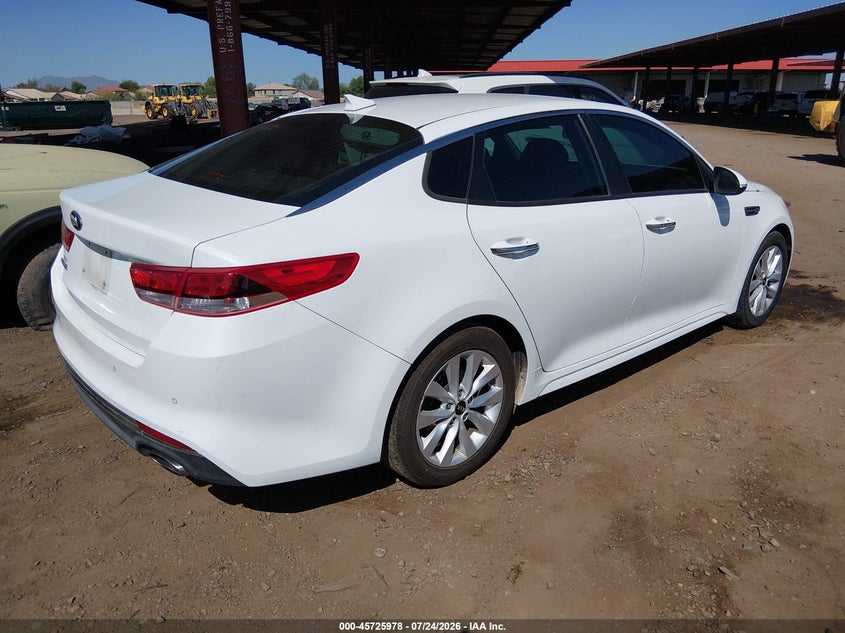 Vin: 5xxgt4l36jg259417, lot: 46224677, kia optima lx 20184