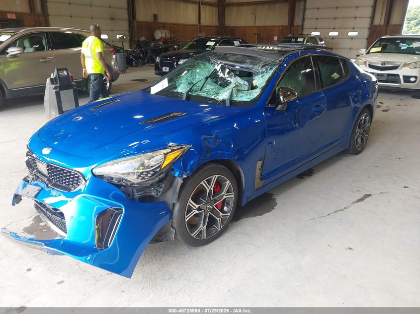 Vin: knae45lc3j6028738, lot: 46224697, kia stinger gt1 20182