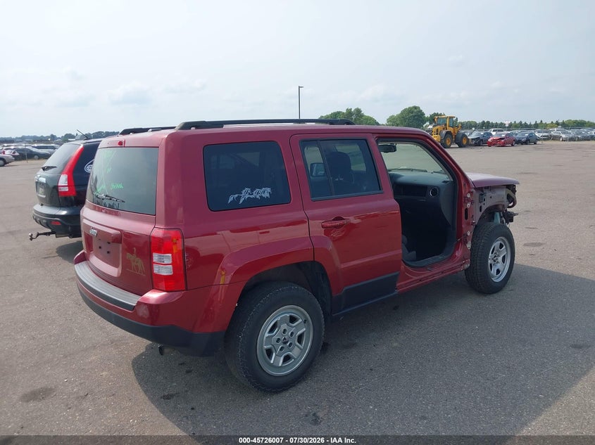 Vin: 1c4njpbb4gd575327, lot: 46224705, jeep patriot sport 20164