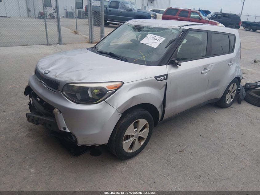 Vin: kndjn2a26g7823101, lot: 46224712, kia soul 20162