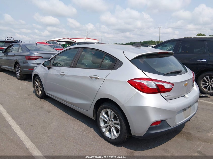 Vin: 3g1bc6sm5ks561799, lot: 46224717, chevrolet cruze ls 20193