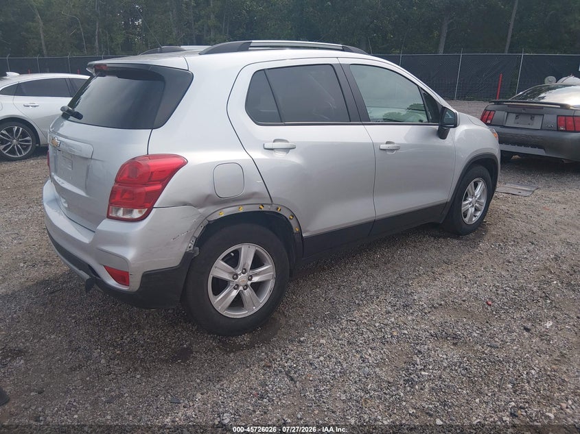 Vin: kl7cjlsb5mb302577, lot: 46224725, chevrolet trax fwd lt 20214