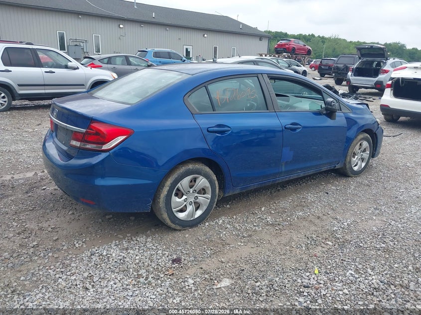 Vin: 19xfb2f53fe071924, lot: 46224788, honda civic lx 20154