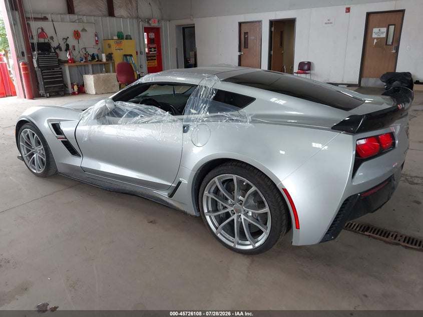 Vin: 1g1yv2d73h5105355, lot: 46224807, chevrolet corvette grand sport 20173
