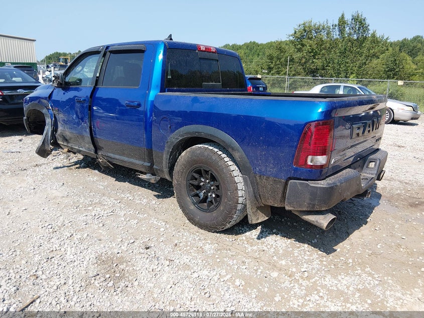 Vin: 1c6rr7yt8hs788554, lot: 46224817, ram 1500 rebel  4x4 5'7 box 20173