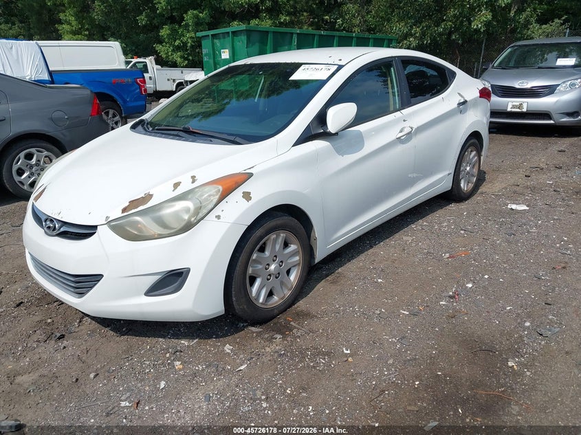 Vin: 5npdh4ae8bh023544, lot: 46224877, hyundai elantra gls 20112