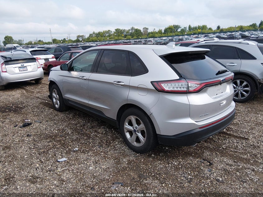 Vin: 2fmtk3g80fbb58832, lot: 46224938, ford edge se 20153