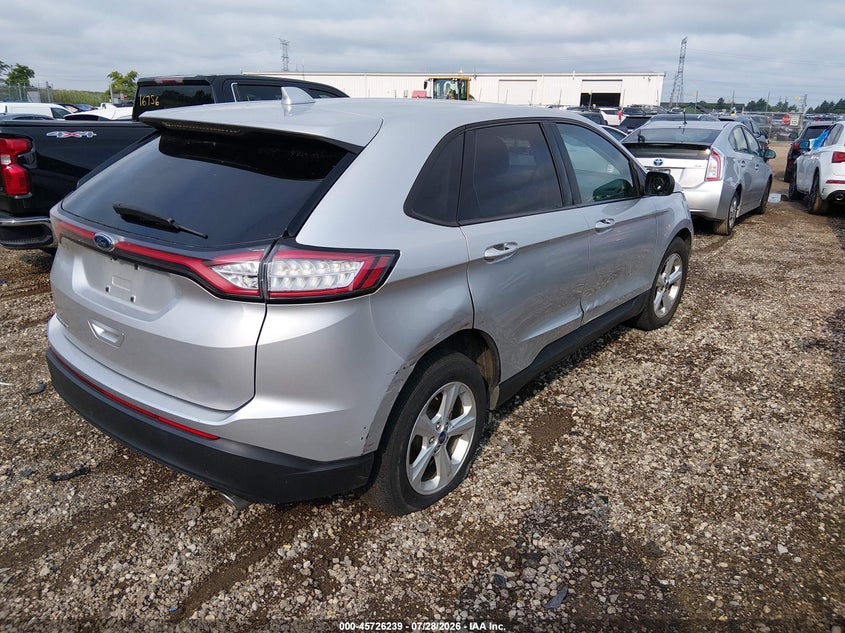 Vin: 2fmtk3g80fbb58832, lot: 46224938, ford edge se 20154